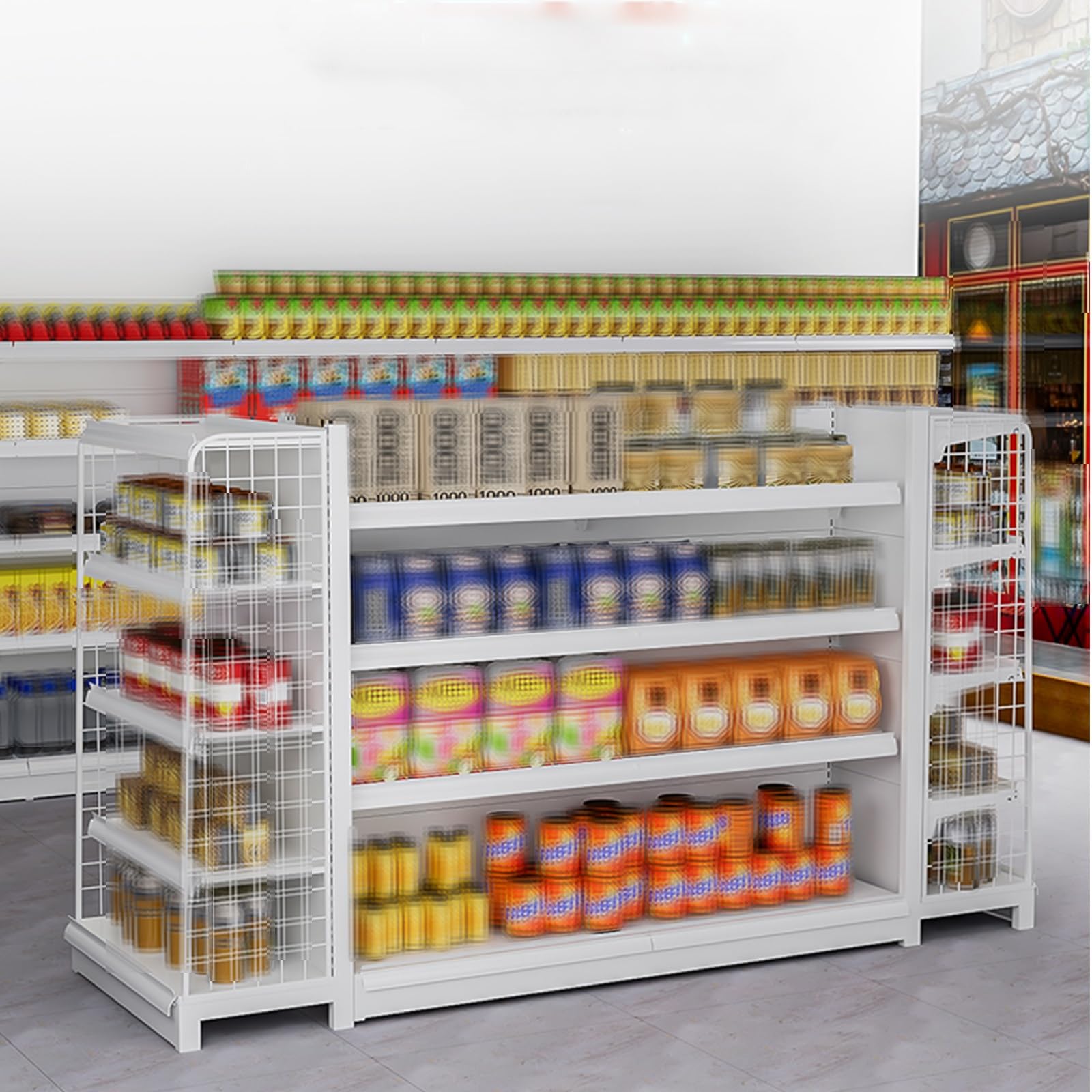 Regał Magazynowy Stal Walcowana na Zimno Regały do ​​supermarketów Elastyczny Montaż Nieograniczona Rozbudowa Regały do ​​sklepów Detalicznych do Sklepów, Supermarketów, Drogerii(Main)