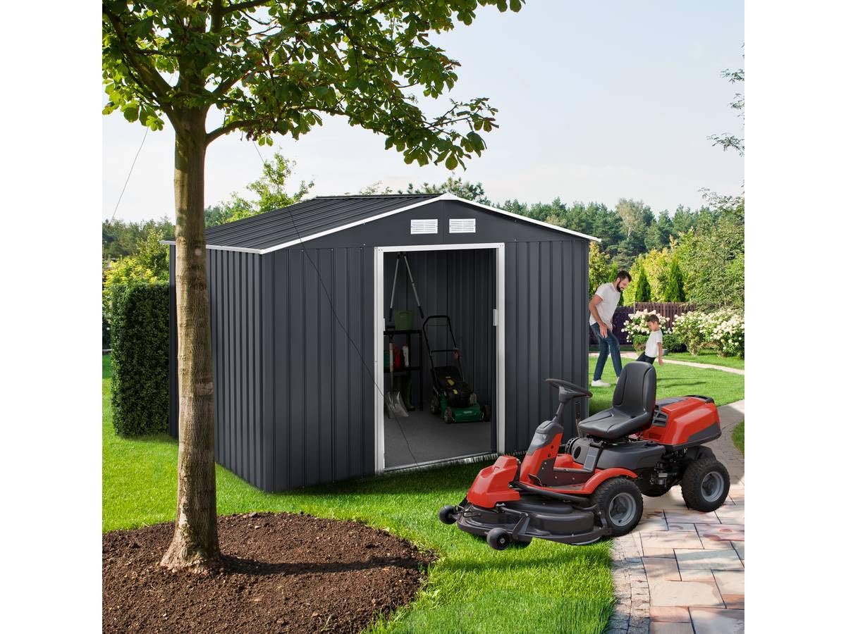 Habitat et Jardin 1299_93415 Abri de Jardin Métal Vegas, 5.29m² Gris