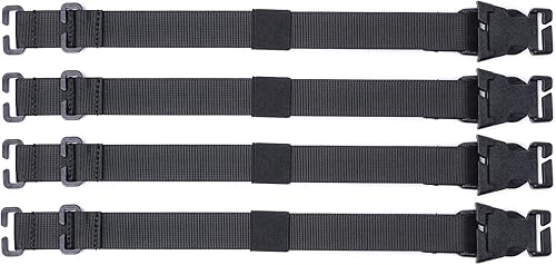 Miniatura 9 de Sistema táctico de nivel Rush de 4 piezas, correas de sujeción ajustables de mochila Molle con clips de hebilla, correas de compresión para