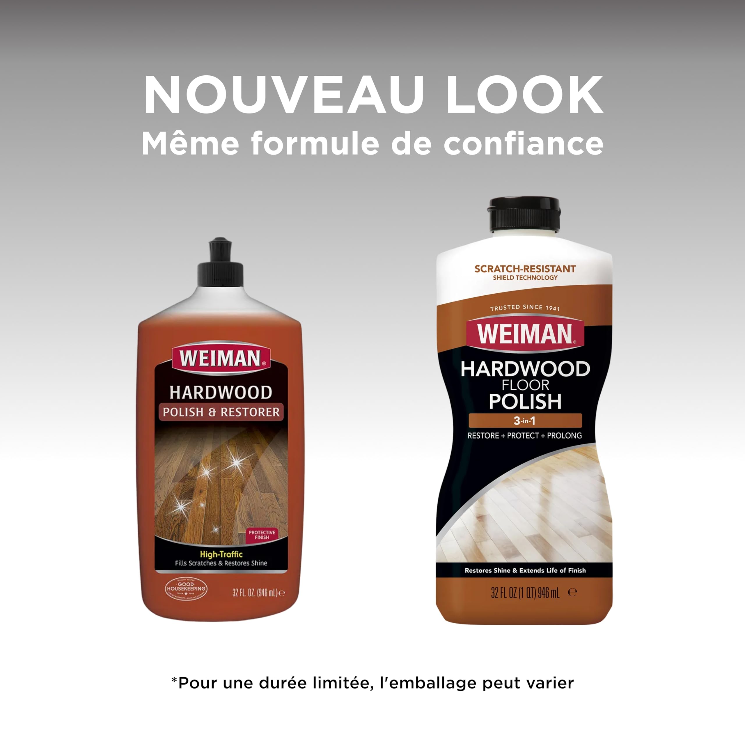Weiman - Polissage et restaurateur pour parquets en bois, 947 g | Nettoyant pour Planchers de Bois