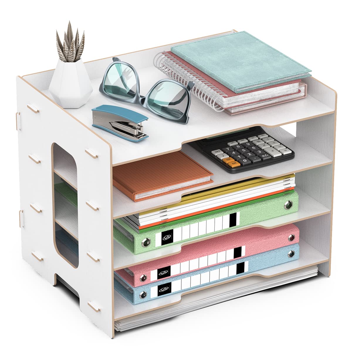 jopoo Office File Tray, A4 Desk Tidy Organiser, 4 Tier Document/Paper/Letter Tray (white) - Review, Price and Buying Guide