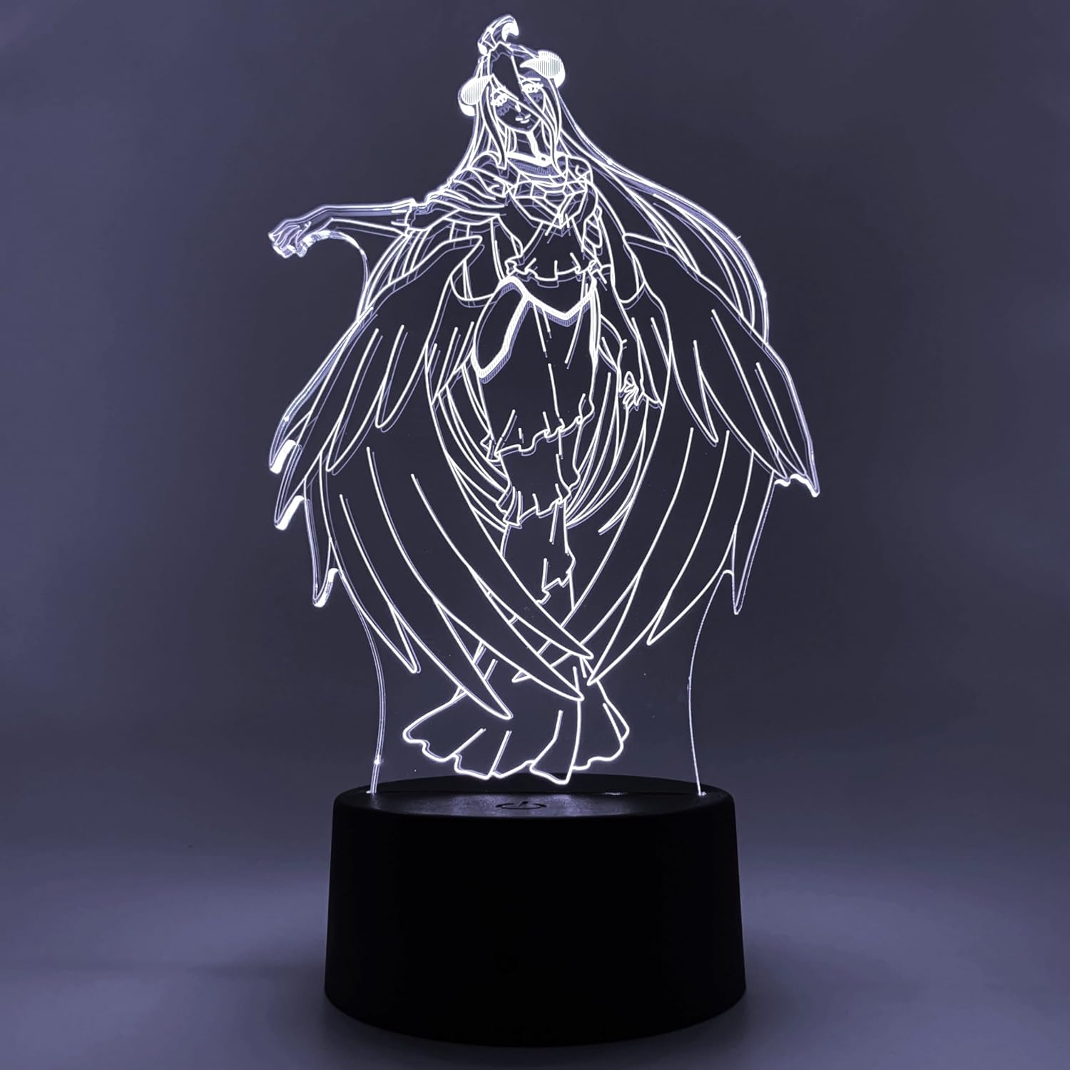 Otaku Lamps Albedo Overlord – Anime Lamp Figure Night Light, 16 Color RGB LED – 3D Anime Room Décor Gift for Otaku