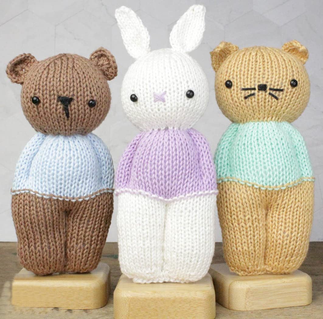 Hardicraft Abe Bear Knitting Kit with Instructions and Material for Beginners 17 cm, Bear Abe - Image 3