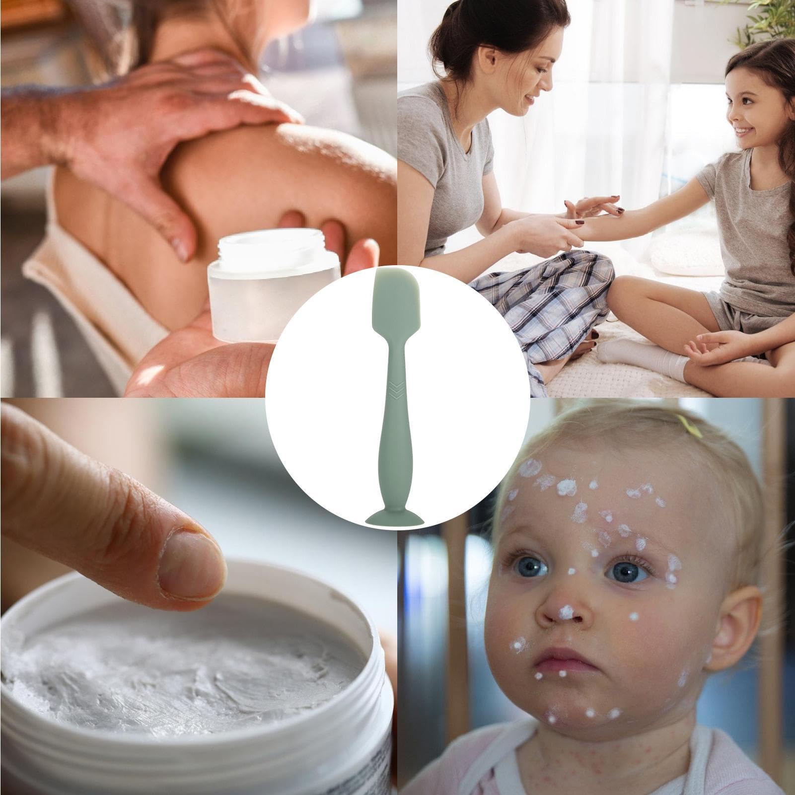 Babyluiercrème borstel - Siliconen crème spatel - Baby billen crème applicator - baby billen spatel
