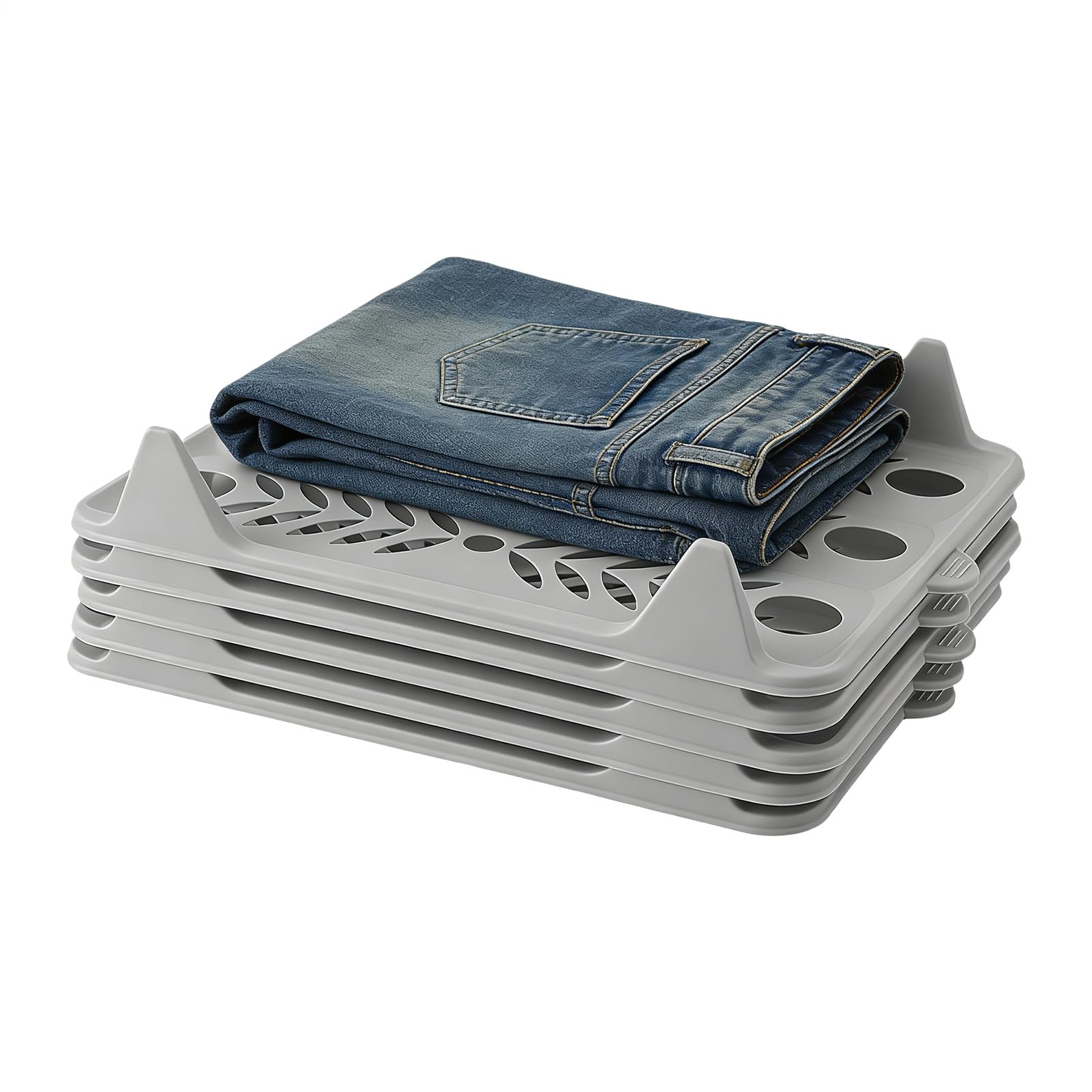 Organizador de Camisas Separador de almacenaje 5 piezas ahorra espacio | Separadores Plegables para Vaqueros para armario interior del hogar: vaqueros, jerséis, camisetas, calcetines y toallas