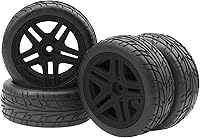 Vista 3 de OD2.75 pulgadas, llantas de cubo hexagonal de 0.47 pulgadas, llantas de nailon y goma compatibles con HSP Tamiya HPI, Kyosho Traxxas WLtoys 1/10