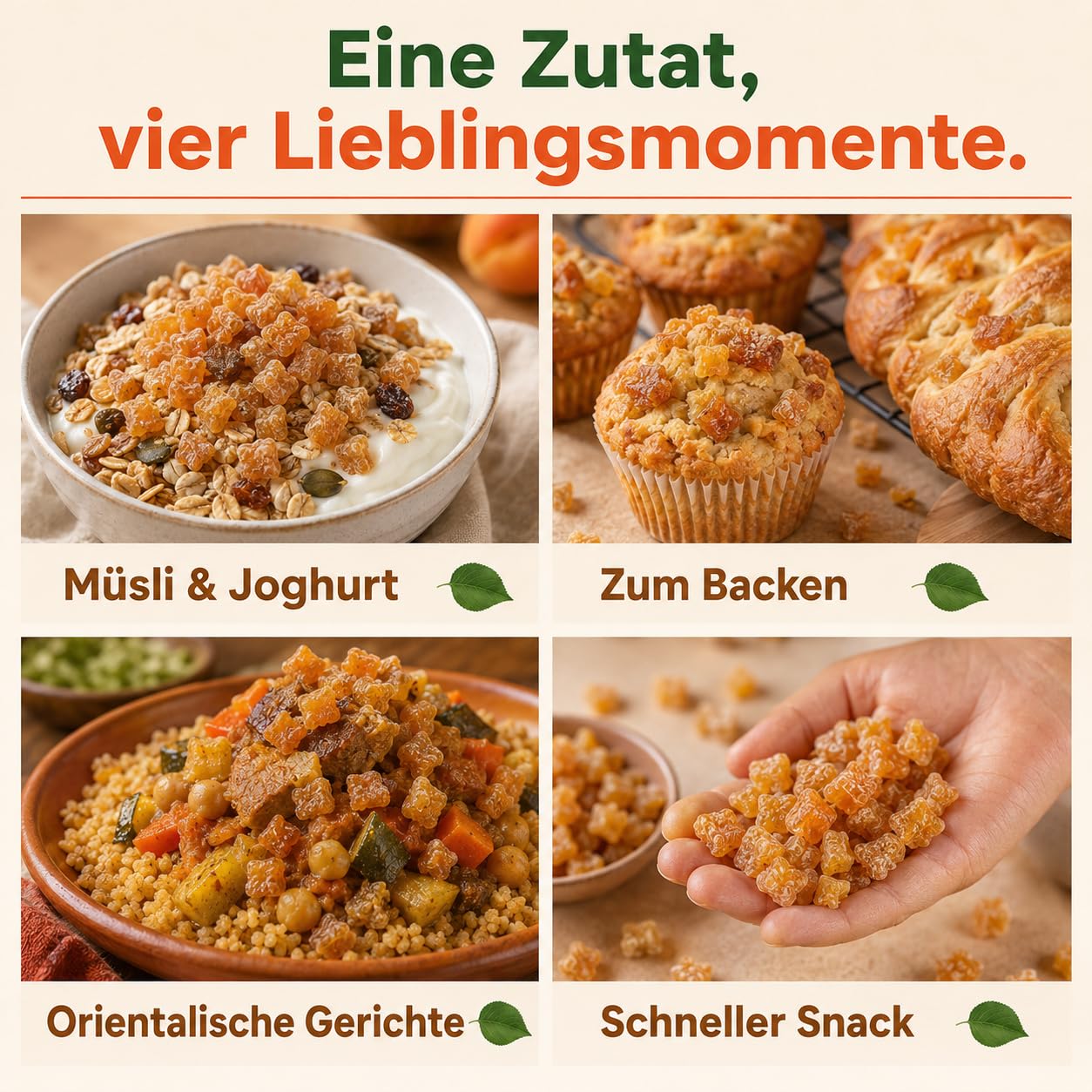 GiDeli Getrocknete Aprikosen 5Kg Gewürfelt Im Eimer Ohne Zuckerzusatz | hoher Fruchtanteil, klebt nicht dank Reismehl, direkt einsatzbereit, ideal für Müsli, Joghurt und zum Backen
