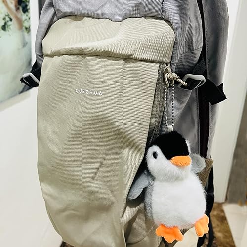 Miniatura 5 de Alodidae 9 llaveros de peluche de animales de peluche, regalos de pingüinos y suministros de fiesta, colgante pequeño de pingüino para bolsa y árbol