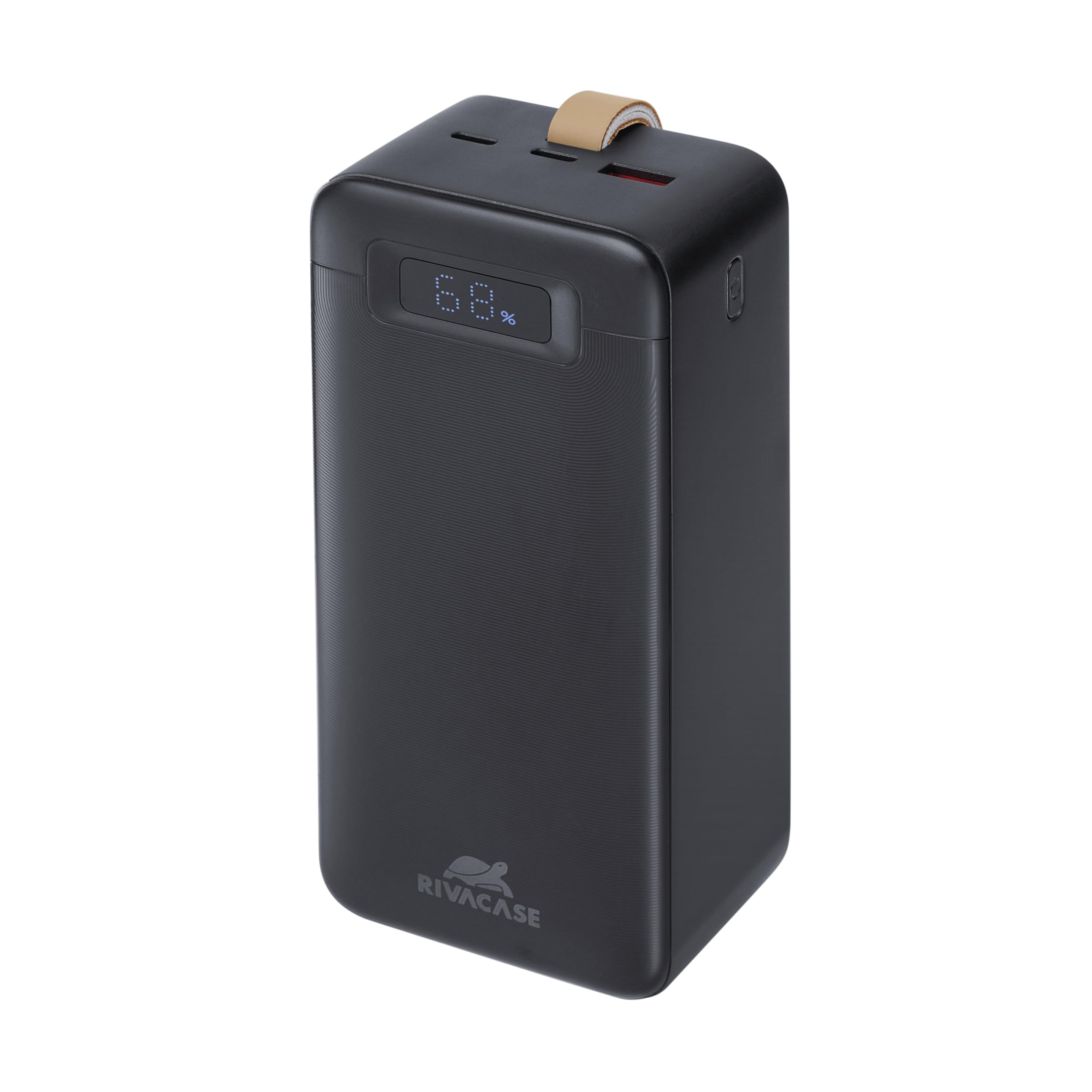 RIVACASE Batterie externe VA1084 40 000 mAh, QC/PD 65 W, compatible avec les ordinateurs portables, chargeur portable avec écran LCD, 2 entrées et 3 sorties, parfait pour MacBook, iPhone, Dell, HP,
