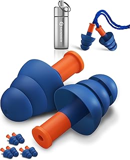 Senner ® WorkPro Strong | zertifizierter Gehörschutz für Arbeit & Freizeit | sehr hoher Lärmschutz dank SNR 34 dB | 4 Paar Ohrstöpsel | inkl. Nylonschnur & Alubehälter zur Aufbewahrung