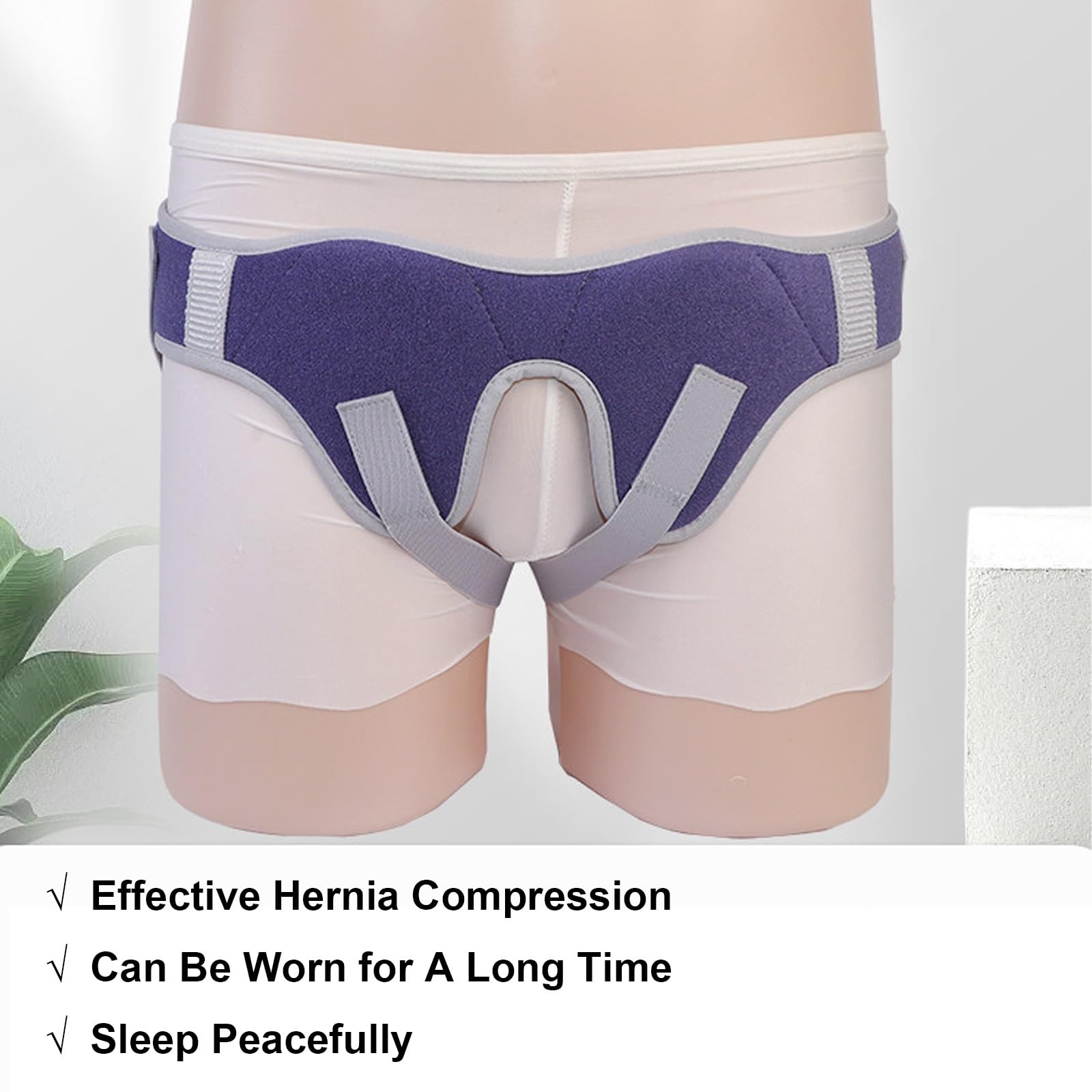 Ceinture Hernie Inguinale Homme e Donna, Ceinture pour Hernie Inguinale Bilaterale con 2 Cuscinetti Compressivi, Sollievo dal Dolore Pre e Post-Operatorio(Medium)