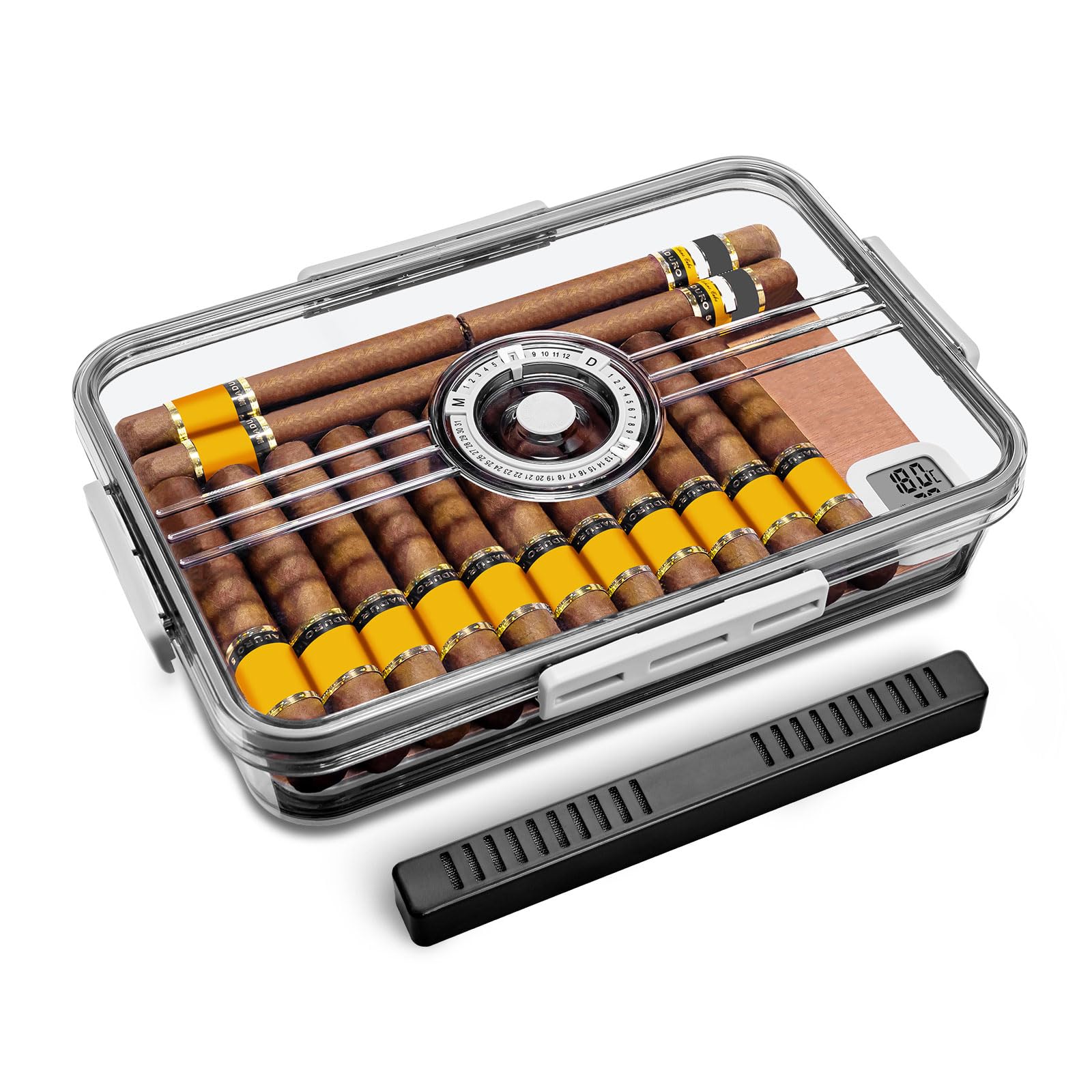 CIGARLOONG シガーボックス Amazon.com: CIGARLOONG Cigar Humidor, Humidifier and Hygrometer
