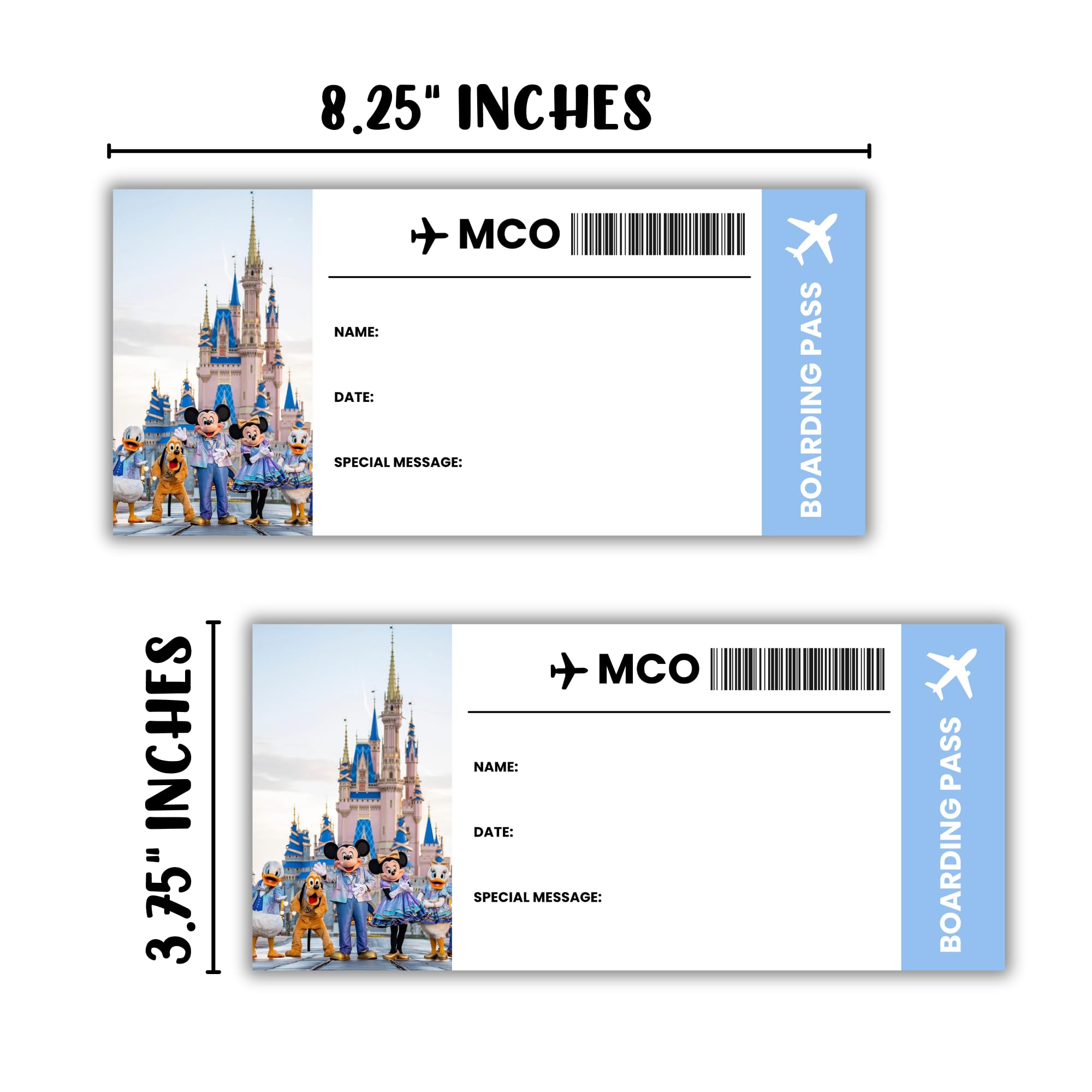 Amazon.com : Boarding Pass Magical Blue Surprise Vacation Airport