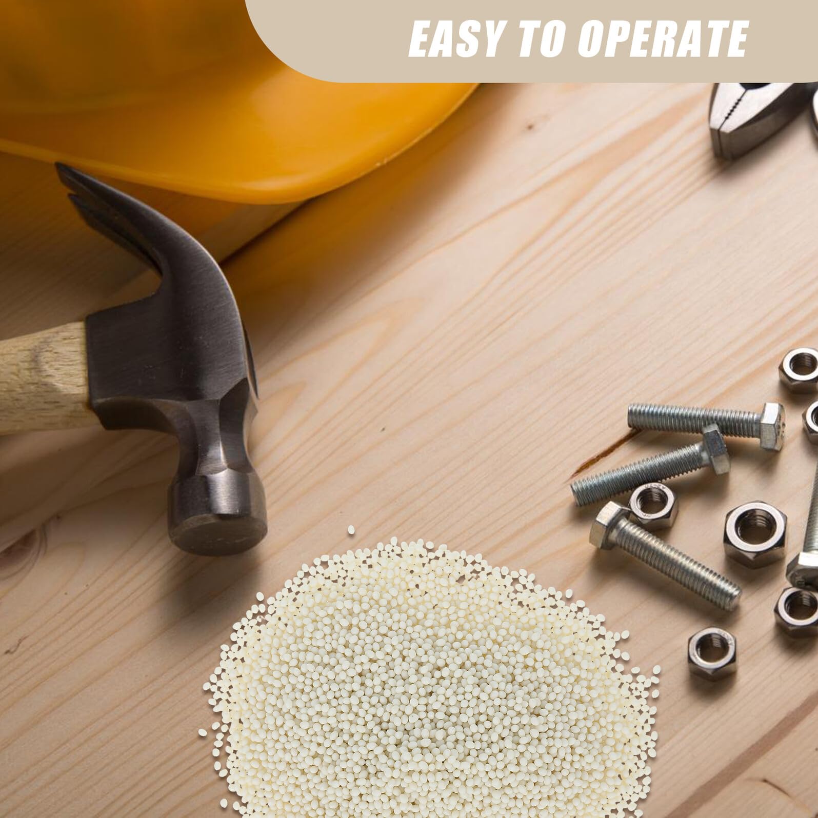 NUOBESTY Adesivo Caldo per Bordatura Kit di Perle di Colla Caldo per Mobili in Legno Stabilità alle Alte Temperature Presa Rapida Forniture per Bricolage Fai da Te