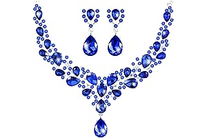 Sparkling Royal Teardrop Crystal Bridal Jewelry Set