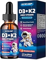 Vista 9 de Gotas de vitamina D3 K2 para niños, suplemento líquido con magnesio para absorción de calcio, salud de las articulaciones, dientes y corazón, sin