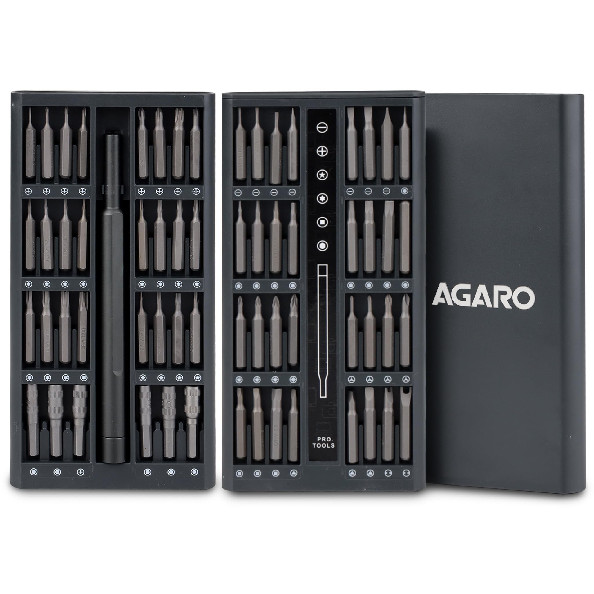 AGARO 62 in 1 Mini Precision Screwdriver Set, Multifunction Magnetic Driver Bit, Pocket Tool Kit for Electronics, Tablet, Cellphone Repair