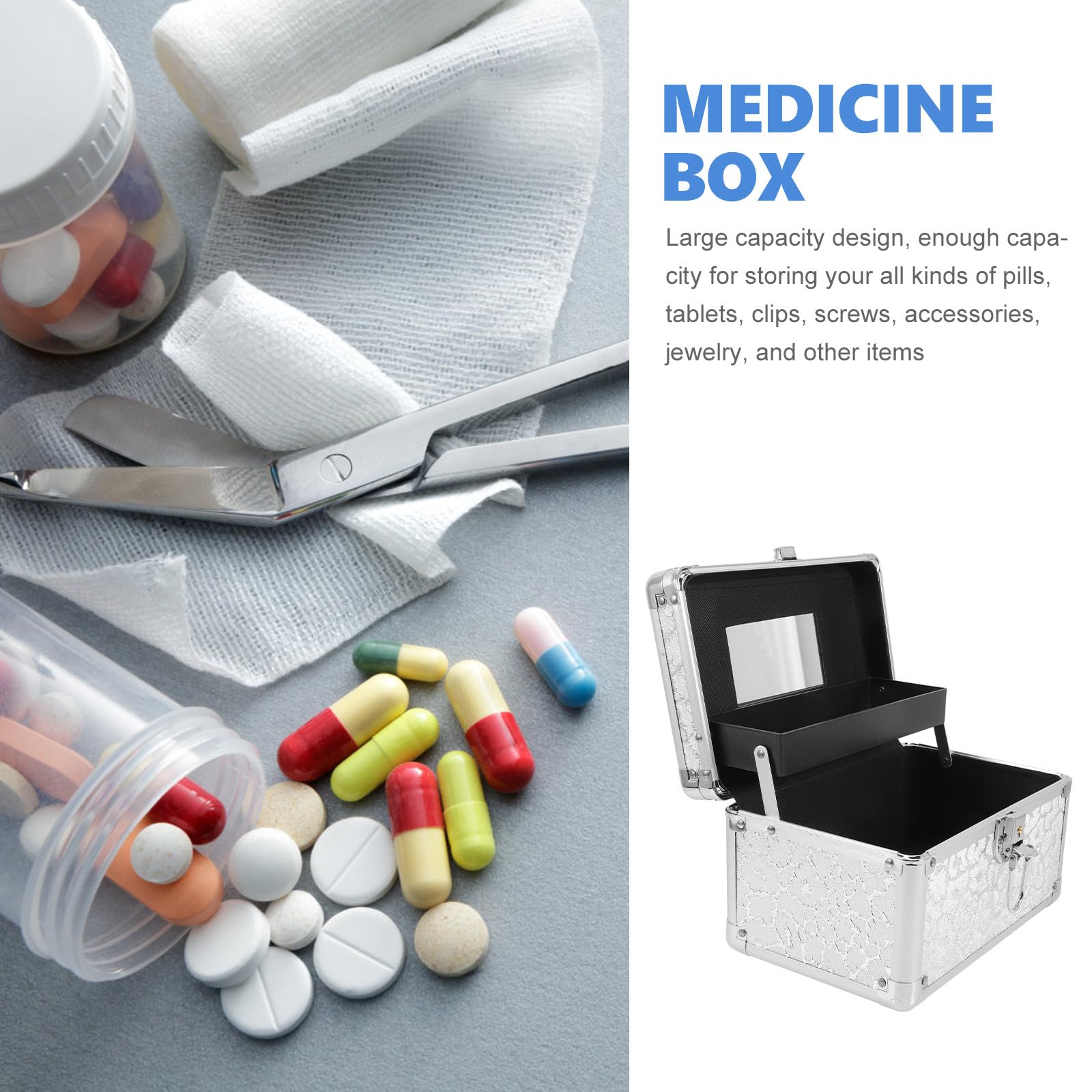 Große mit Aluminiumlegierung aus Medizinbox Griff für Notfälle