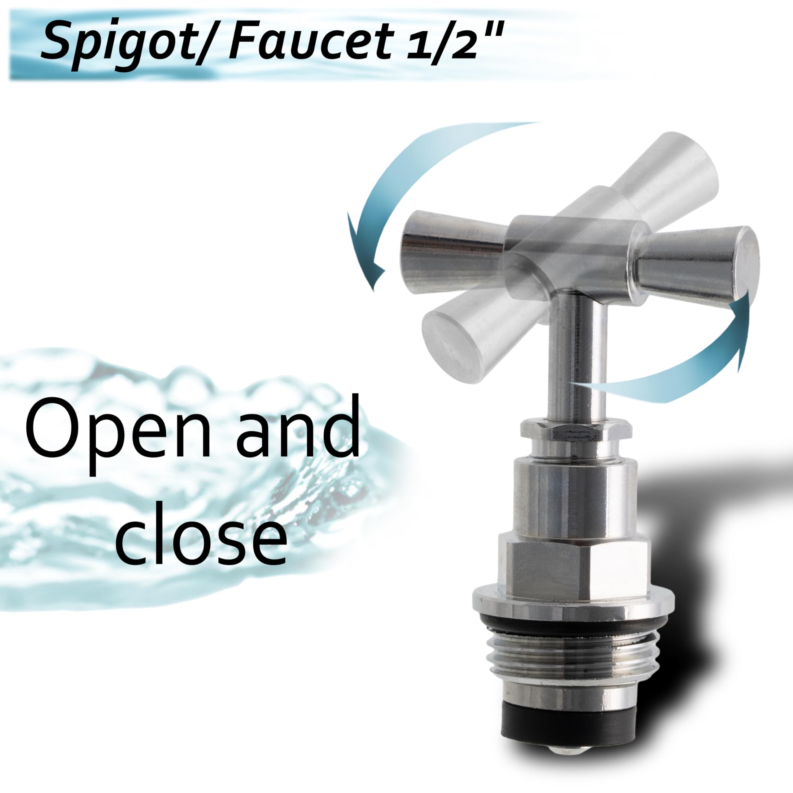 Valvola 3 Vie AERZETIX In Ottone Nichelato | 1/2x1/2x3/4 | Per Lavastoviglie E Lavatrice