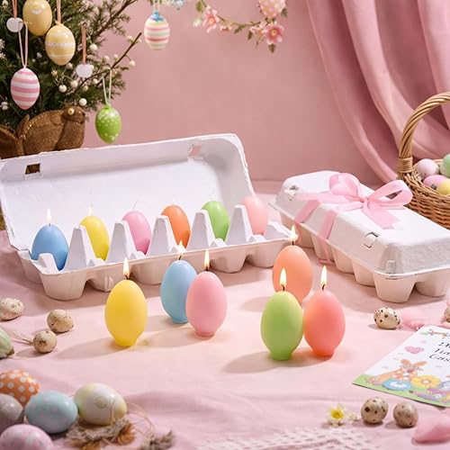 Conelist 12 Pcs Egg Candles 1.7 x 2.3 in Egg