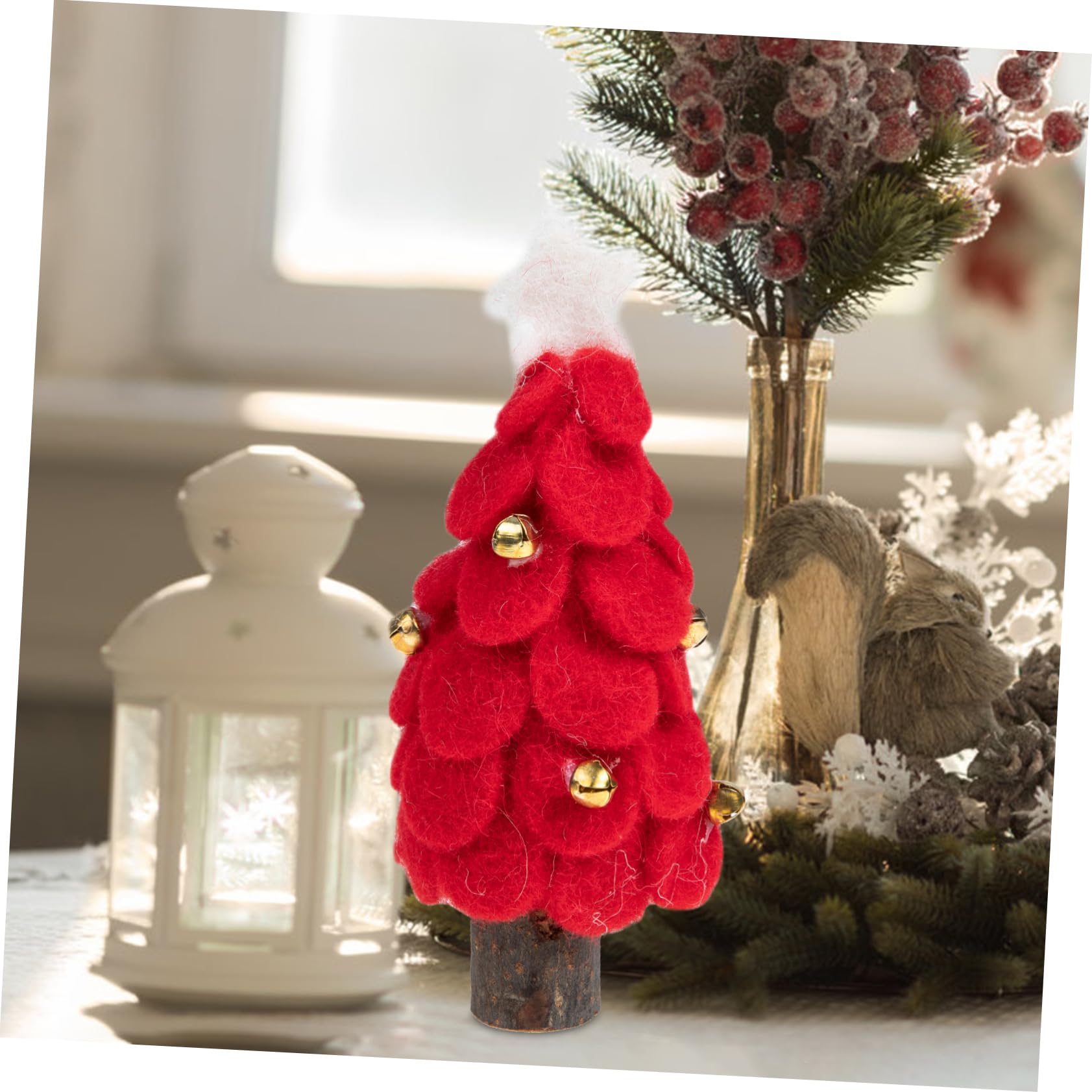 RLKHXBS dekoracje świąteczne dekoracje domu dla domu wystrój stołu wystrój domu mały filcowy ół filcowy świąteczna dekoracja blatu Xmas Tree Model pulpit Dzień Pamięci