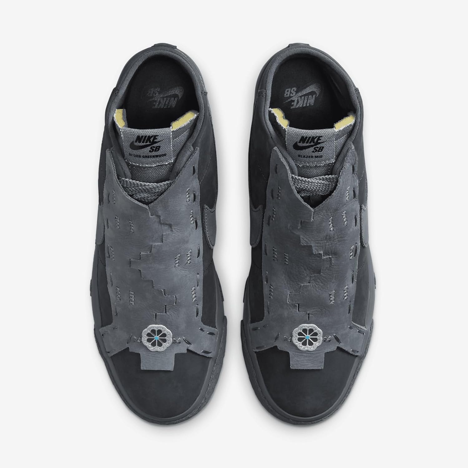 Nike Zoom Blazer Mid Skate Shoes (FQ0792-001, Anthracite/Dark Smoke Grey) Size 5
