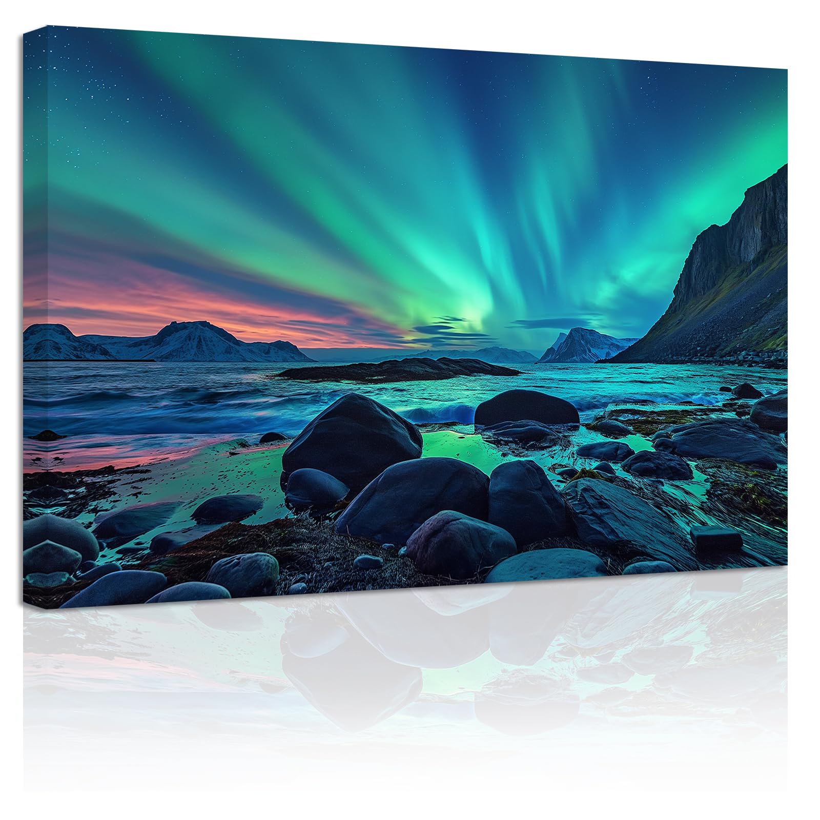 Amazon.co.jp: ZXHYWYM オーロラ ウォールアート カラフル オーロラ