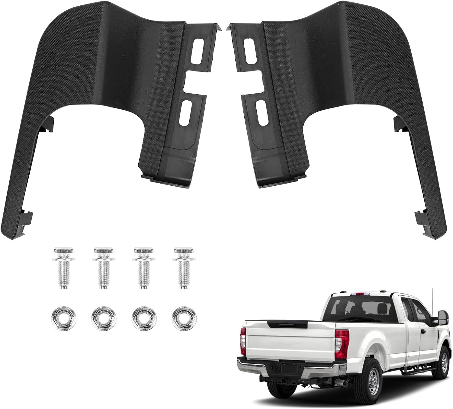 HC3Z17B807BD Rear Bumper Step Pad - Compatible with 2017-2023 Ford F-250 F-350 F-450 Super Duty, Rear Driver and Passenger Side End Cap Step Pad, Replace FO1191148