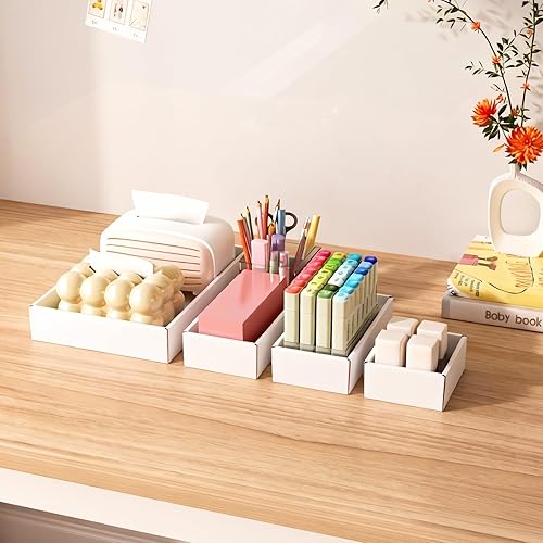 Miniatura 6 de Paquete de 30 cajas de almacenamiento de cartón, cajas de cartón abiertas, contenedores organizadores de piezas, cajas de archivos de almacenamiento