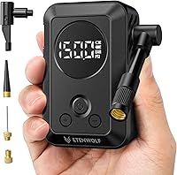 ETENWOLF S0 Mini Electric Bike Pump: 150PSI Fast 20s Inflation, Gauge, Presta/Schrader for Bikes, Cars, Balls