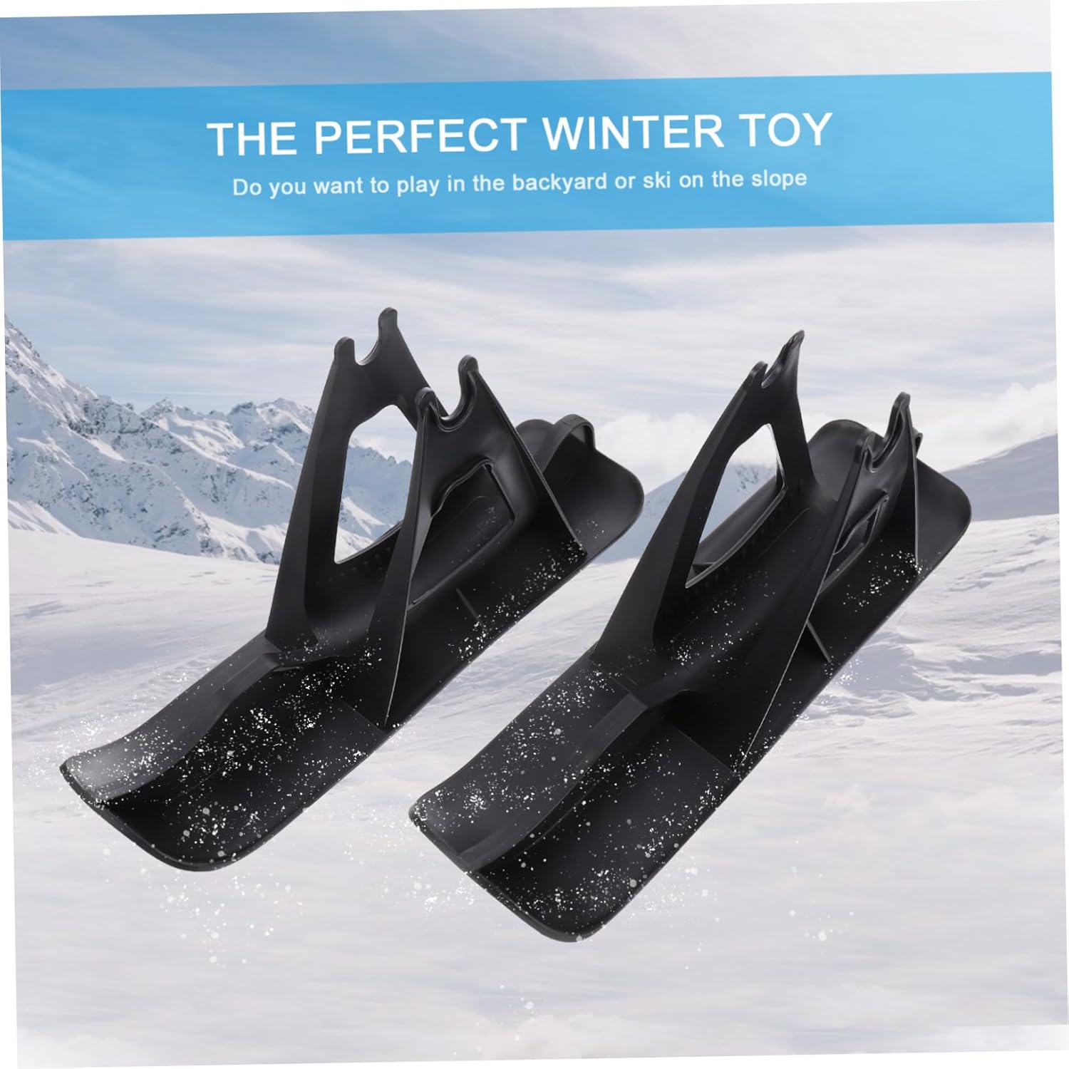 2pcs Ski Braces for Boys and Girls Balance Bike Snowboard Bindings Safe Easy Install Wheels