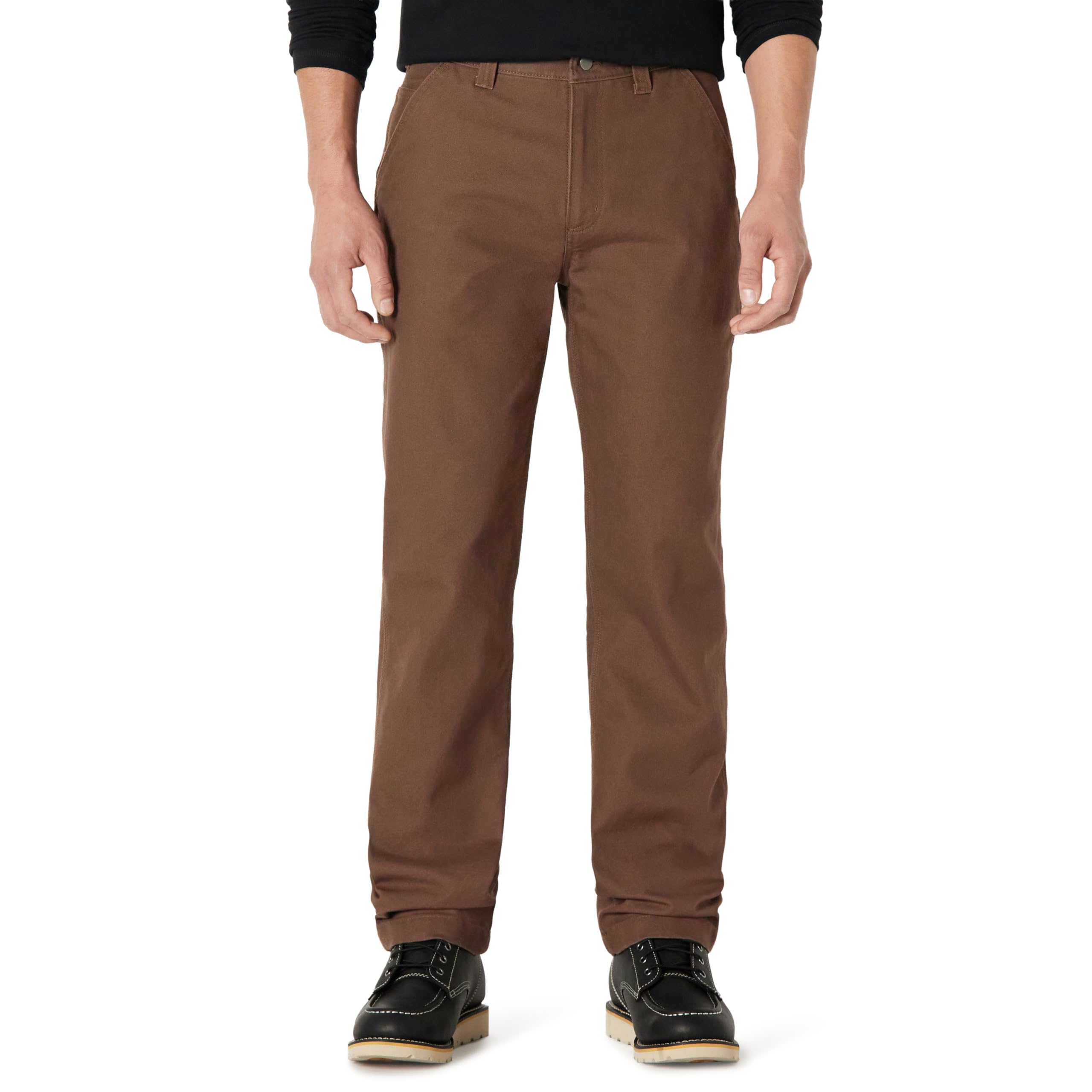Amazon Basics Men's Relaxed Fit Duck Utility Workwear Trousers, Chocolate, 40W / 30L