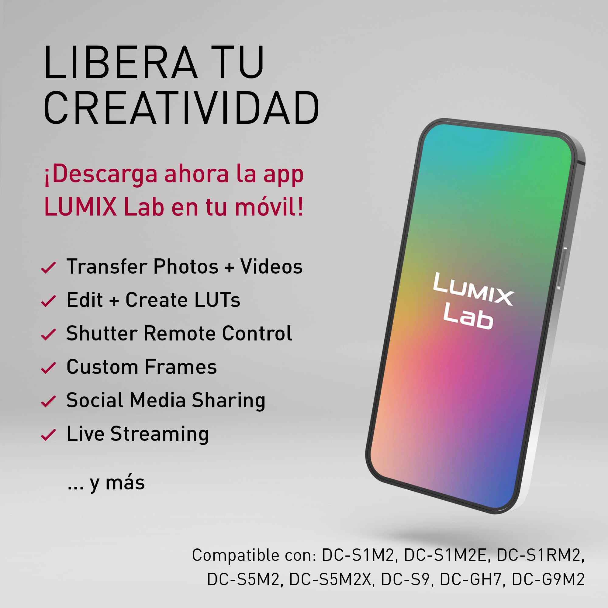 Panasonic Lumix DC-S9NE-K Cámara para Vlog con Fotograma Completo y Puerta Abierta sin Espejo, 24,2 MP, Vídeo 6K/4K, PDAF de 779 Puntos, Negro, con S-R1840 18-40mm S Lente De Cámara