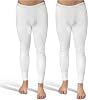 SES Mens Double Rib Long Underpants with Fly & Soft Waistband Made of Cotton Comfortable Underpants Men LongWhite Mens Underpants Long Leg Pack of 2