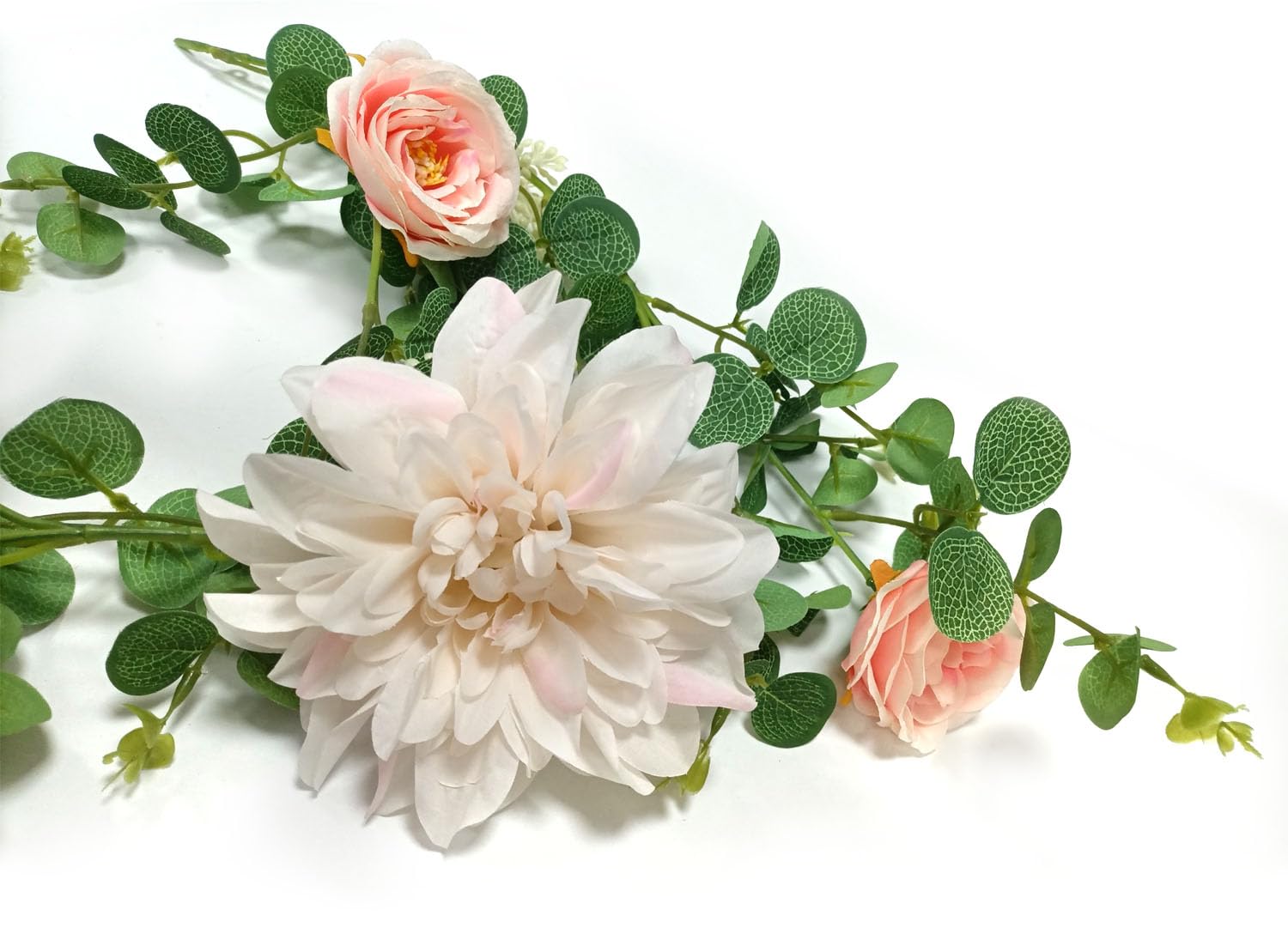 Ghirlanda di Eucalipto, Ghirlanda di Fiori, Arco di Fiori, 180cm, Ghirlanda di Eucalipto Artificiale, per Matrimoni, Decorazione per la Casa (Rosa)