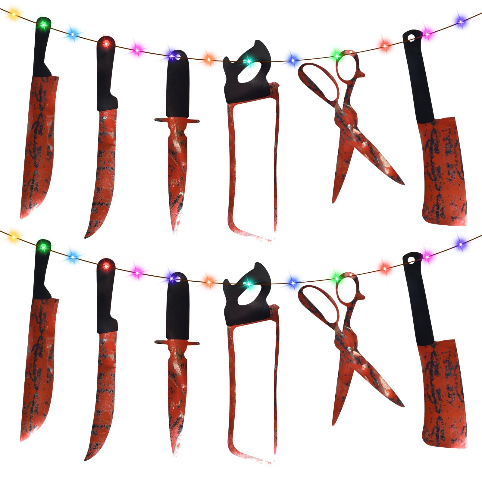 All For You Halloween Girlande – Gruselige Folter-Werkzeug-Banner, Ca. 1,8 M Länge