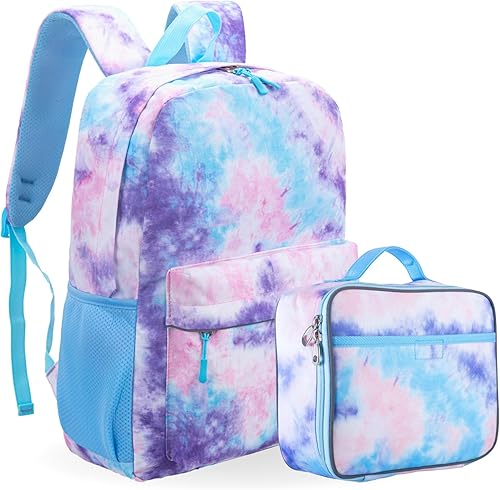 Fenrici Mochila y lonchera para niños, bolsa escolar con compartimento para laptop, bolsa de almuerzo aislada, juego a juego
