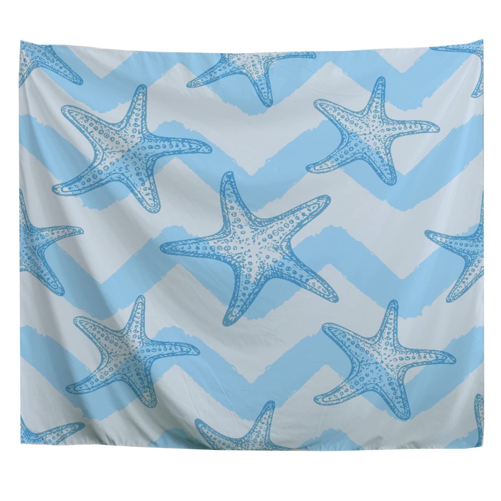 A.Monamour Arazzo da Parete Grande Mandala Modello Marino Astratto Delle Stelle Marine Telo Tessuto Tenda Tovaglia Copriletto Copridivano Arazzi Murale Decorazione 153x203cm