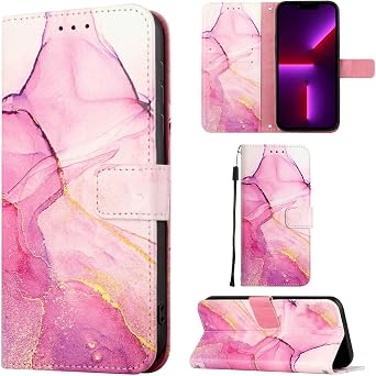 Case for Infinix Hot 10 Play Cover,Case for Infinix Hot 10 Play X688C X688B PU Leather Flip Cover Stand Cases Cover Pink