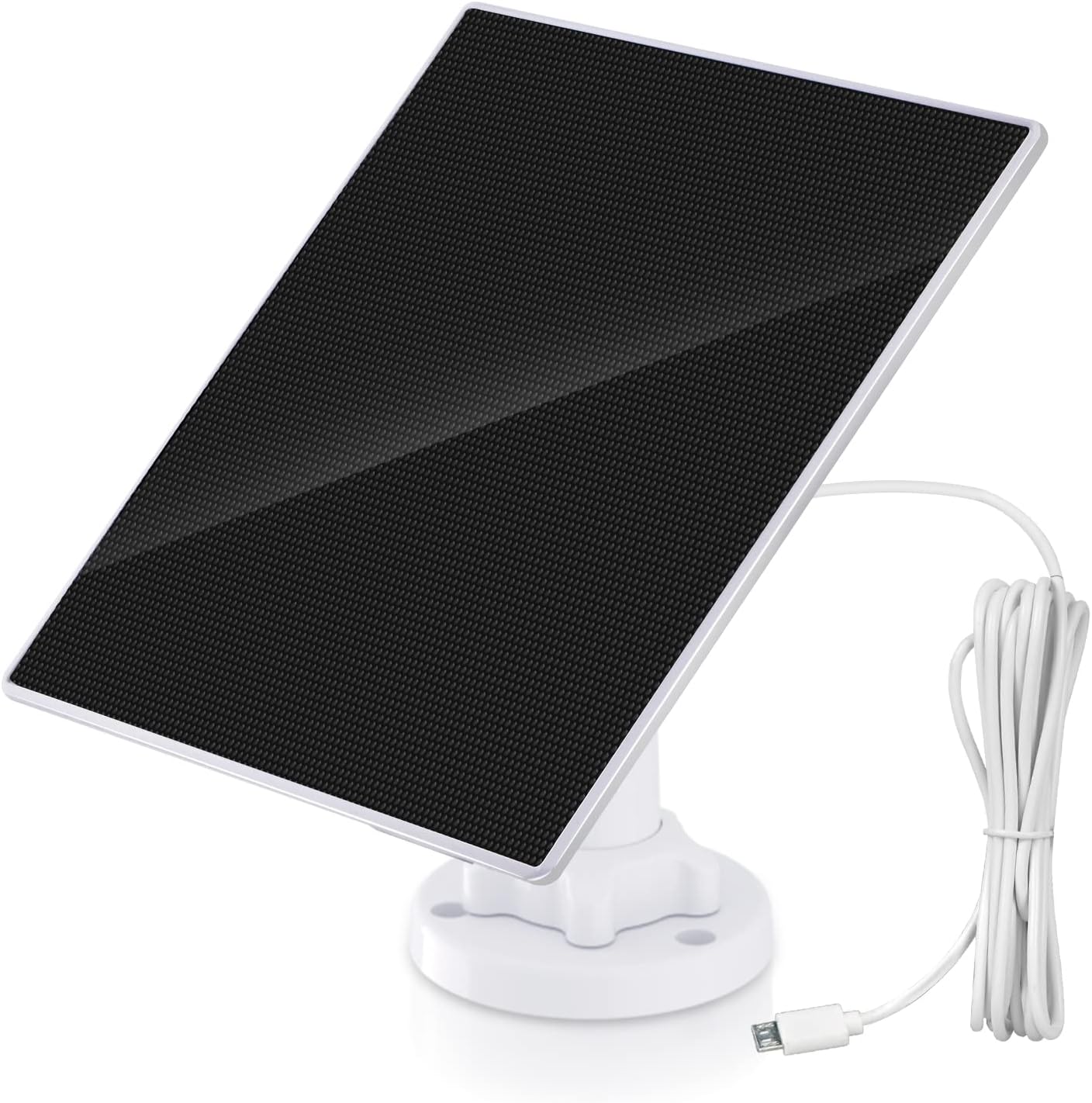 A-ZONE Solar Panel for Outdoor Security Camera, Compatible with Rechargeable Battery Powered Surveillance Camera, Continuous Power for Wireless Security Camera Micro USB Port