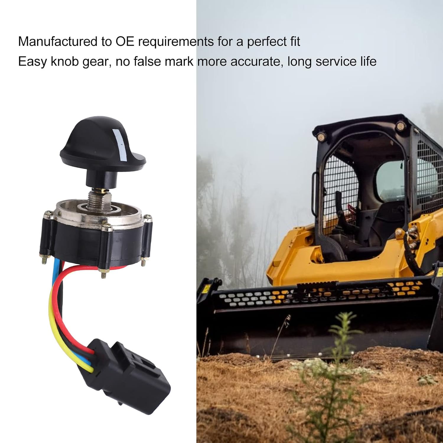 Throttle Motor Knob Switch Replacement for E312D2 E320D2 E330D2 323D2 329D2 D2 Excavator Standard Plug Fuel Selector Switch