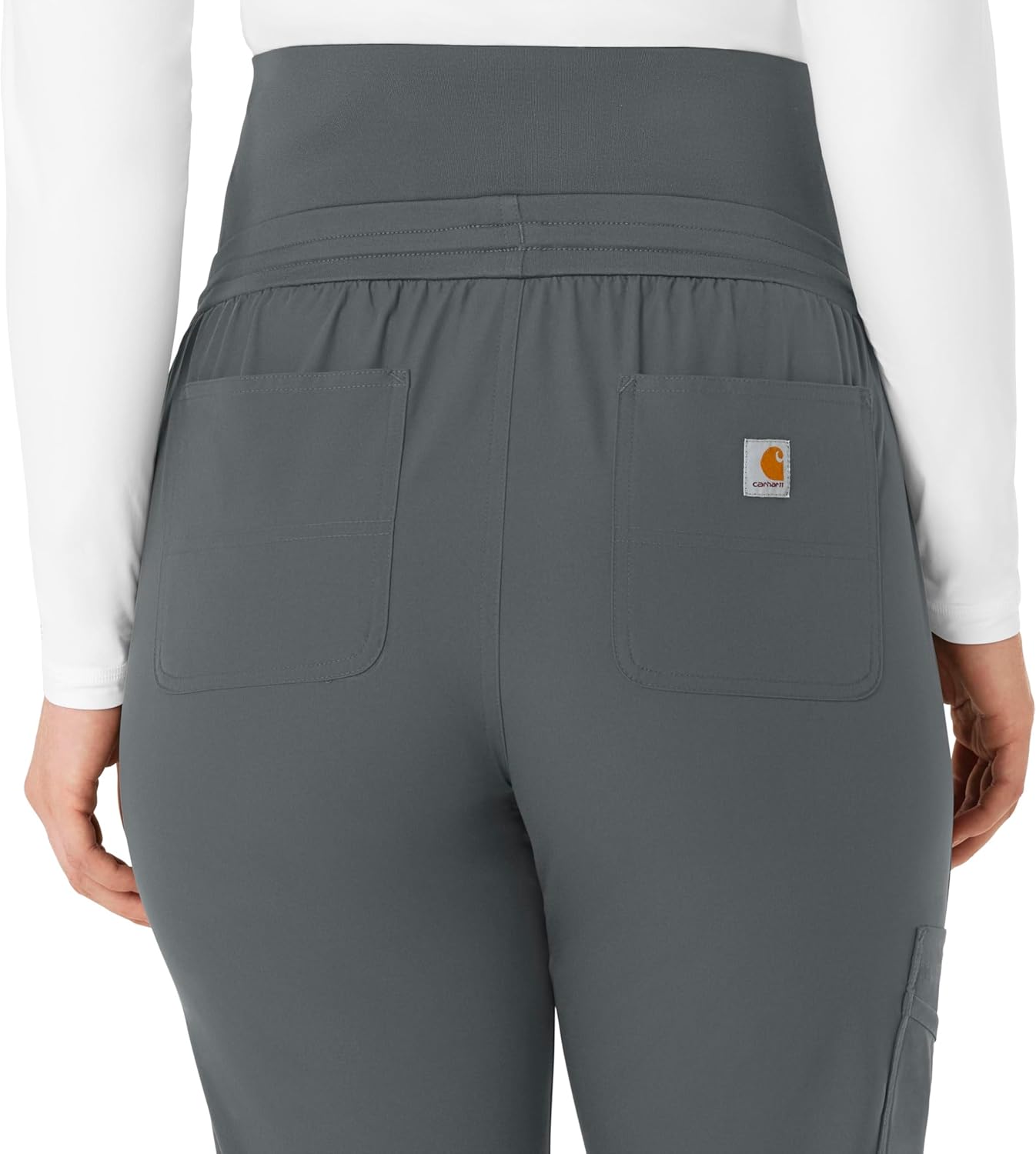 Carhartt Women's Maternity Jogger Scrub Pant - Pewter, S - Image 7