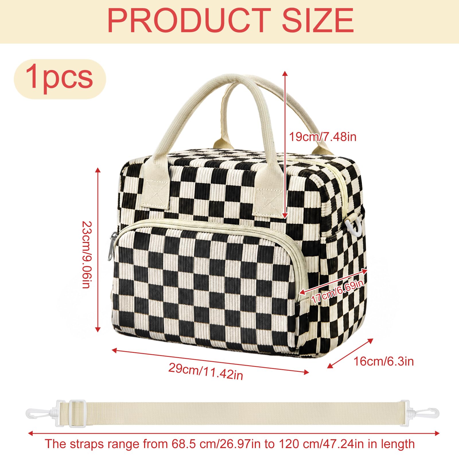 12L Borsa Termica Porta Pranzo, Borse Frigo Pranzo,borsa Pranzo Portatile con Spalline Regolabili, Borsa Frigo per Lavoro,Scuola,Picnic,Spiaggia