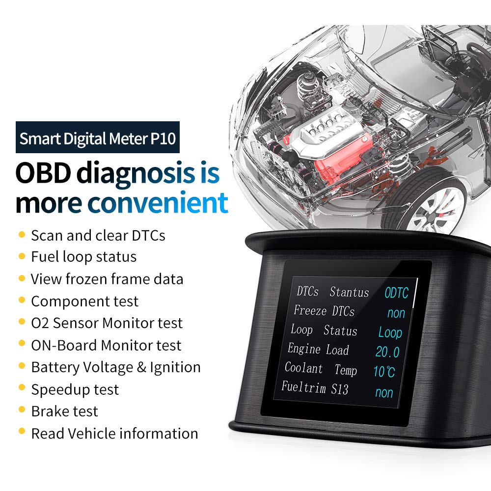 Head Up Display Computadora de a Bordo HUD Pantalla Frontal Velocímetro Digital Temperatura del Agua Consumo Combustible Accesorios electrónicos for automóviles