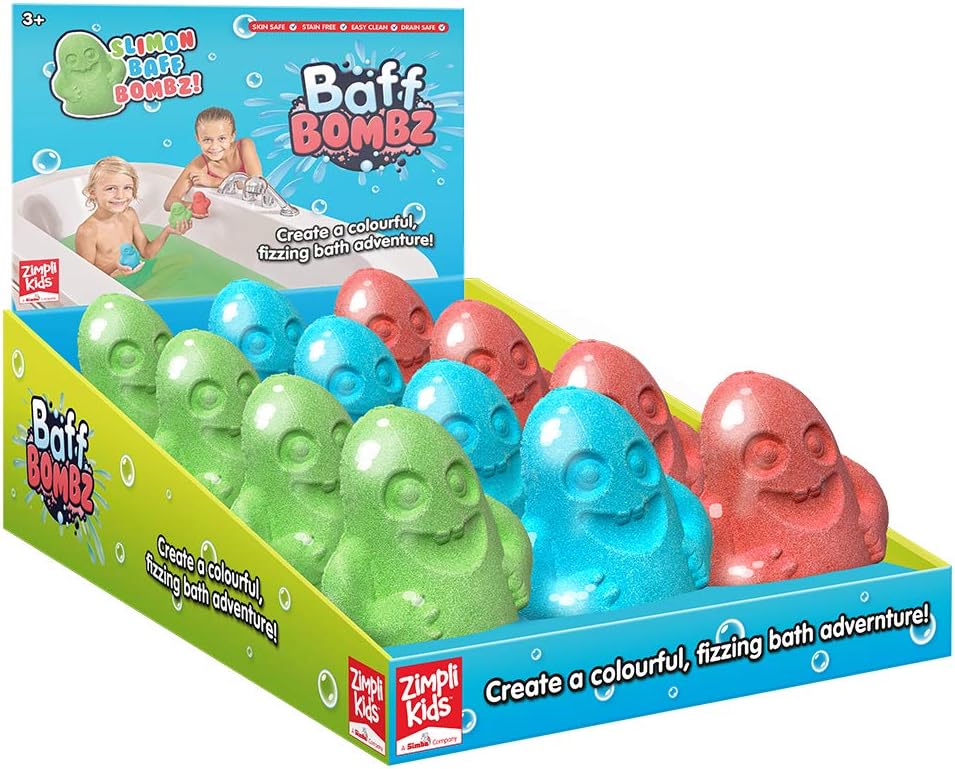 12 x Large Slimon Bath Bombs from Zimpli Kids, Create a Fizzing Bath
