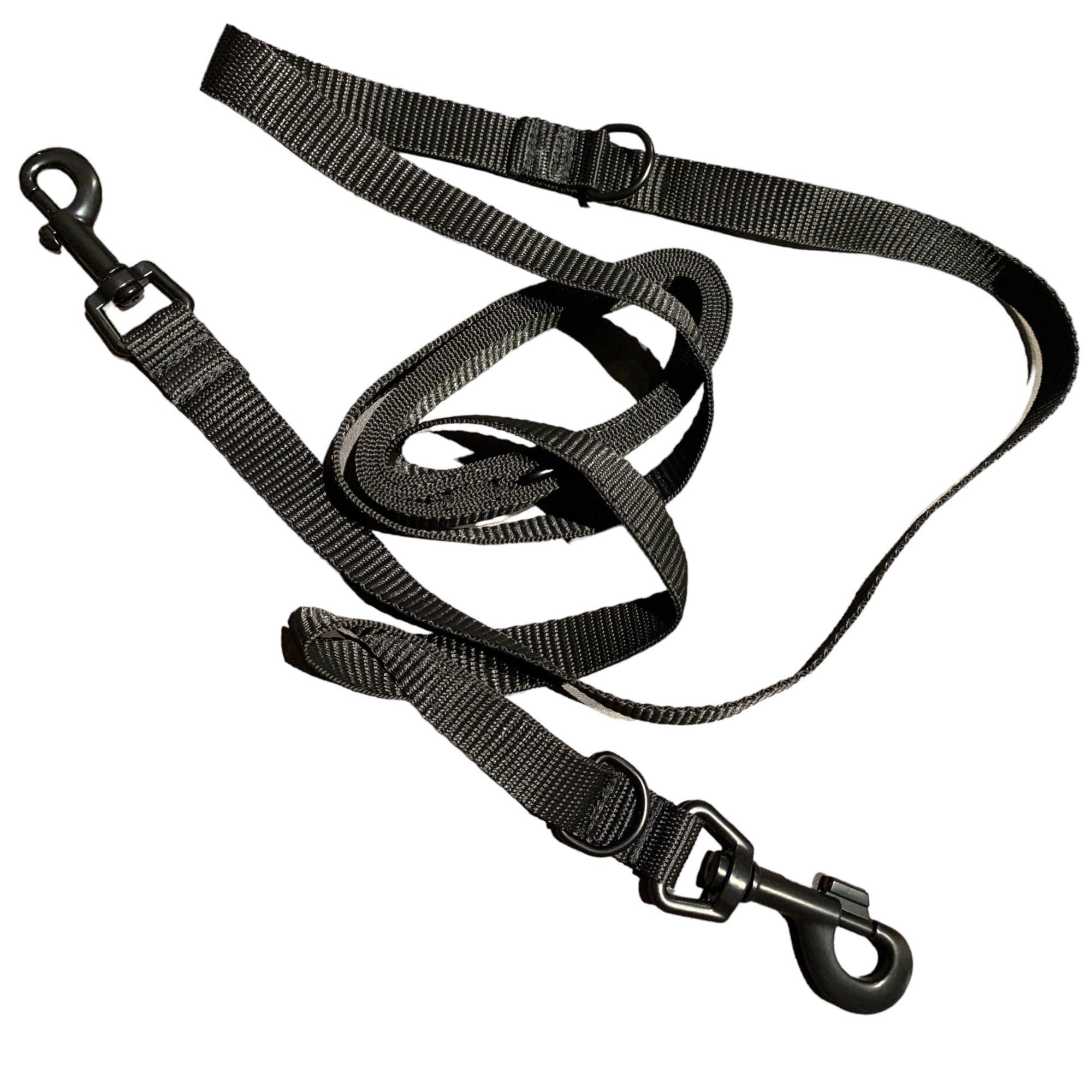 Cordas Dreams - Correa para Perro Multiposición, Ajustable Manos Libres - 3 Metros de Largo - 3 Posiciones fijas - Super Ligera y Resistente - para Perros medianos o Grandes. (3 m x 20mm, Negro).