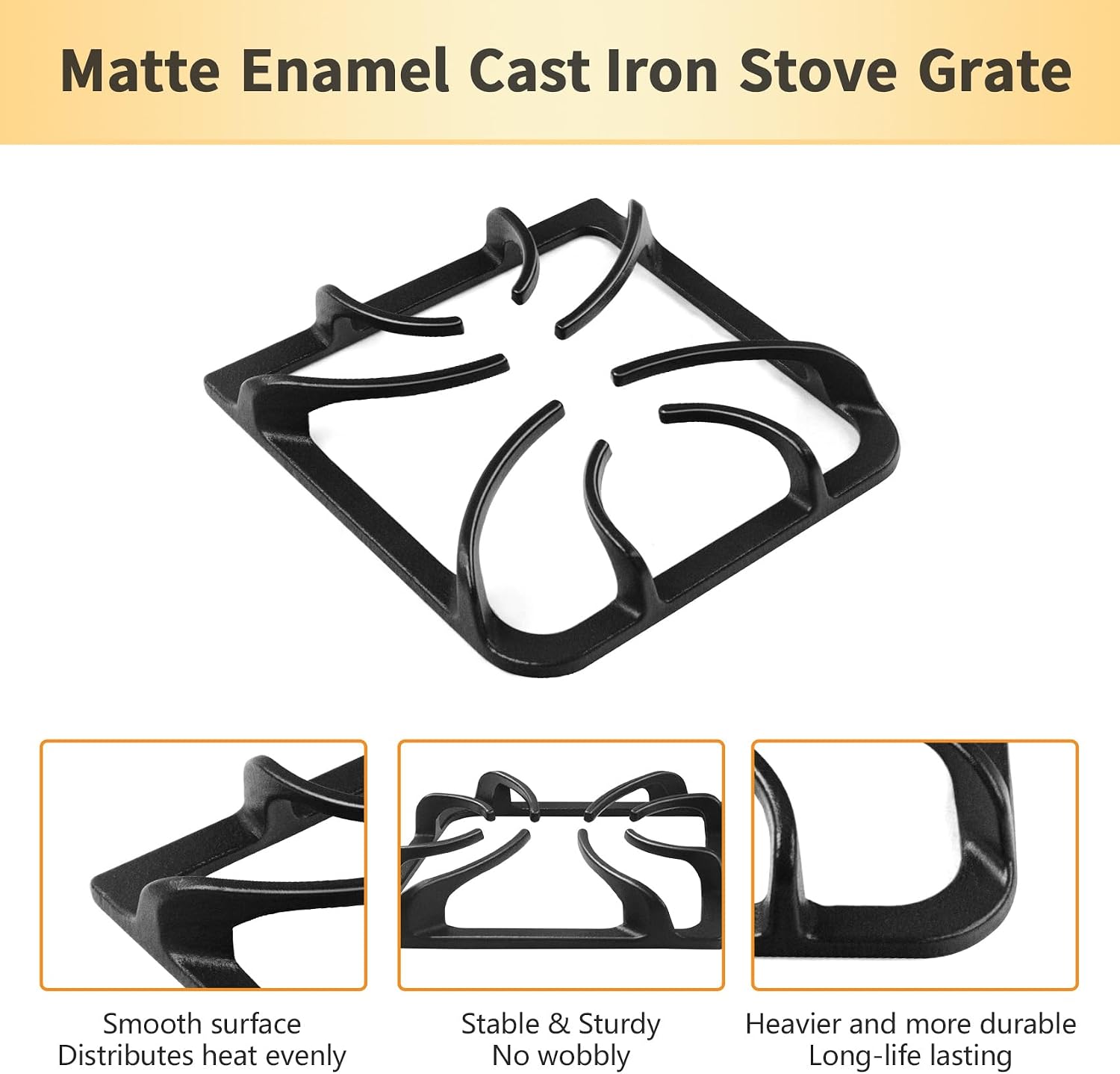 316202405 Burner Grates Stove Replacement Parts for Frigidaire Stove Grates Gas Stove Burner Grates Range Grates Stove Top Grates Kenmore Cast Iron Oven Grates FFGF3047LSF FFGF3047LSG, 4 Pack