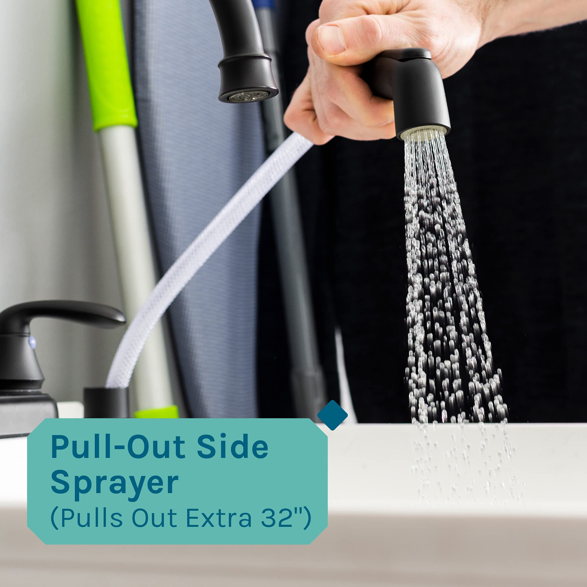 Utility Sink Laundry Tub with Gooseneck Faucet by JS Jackson Supplies