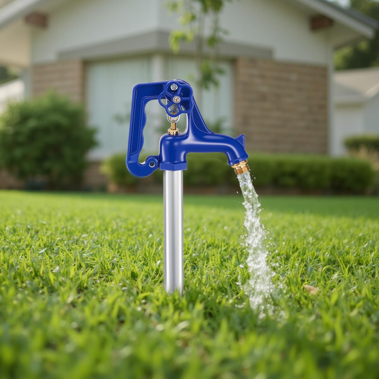 VEVOR Frostsicherer Hofhydrant, 1895 mm, Außenwasserhahn mit 1219,2 mm Eingrabetiefe, G 3/4 Zoll Rohranschluss, Hebelgriff + Handrad, bleifreier Gartenhydrant für Bewässerung von Garten & Bauernhof