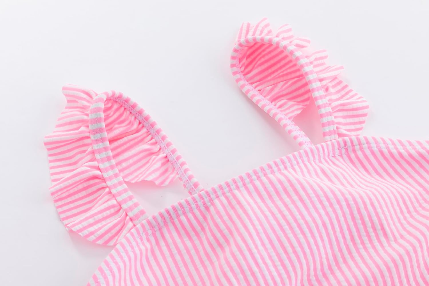 LIZENS Girl’s Swimsuits Two Piece Bikini Set Adjustable Ruffle Trim Kids Bathing Suit for Girls